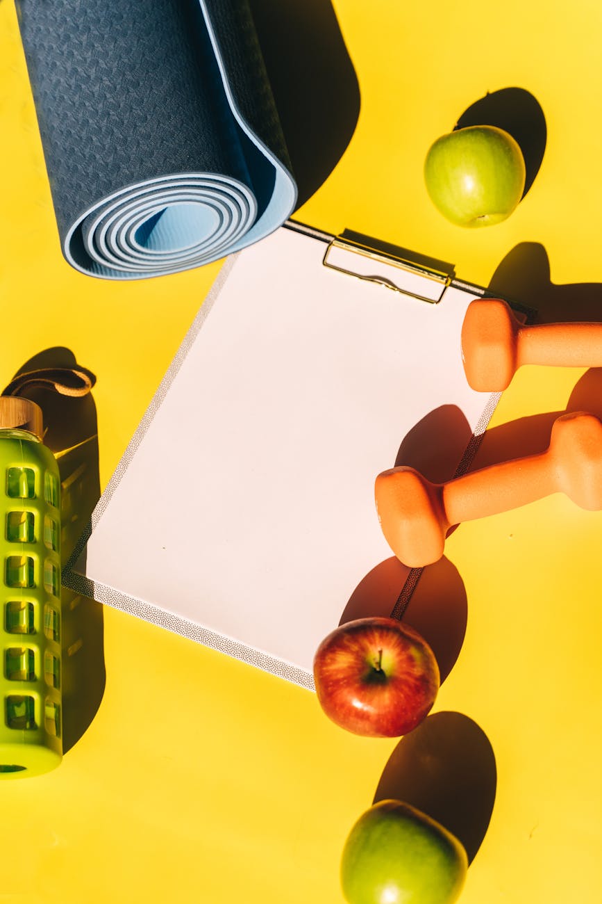 blank white paper on yellow background